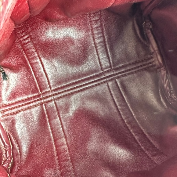 Vintage Genuine CHRISTIAN DIOR Maroon Trotter Leather Canvas Boston Bag France - Picture 15 of 16